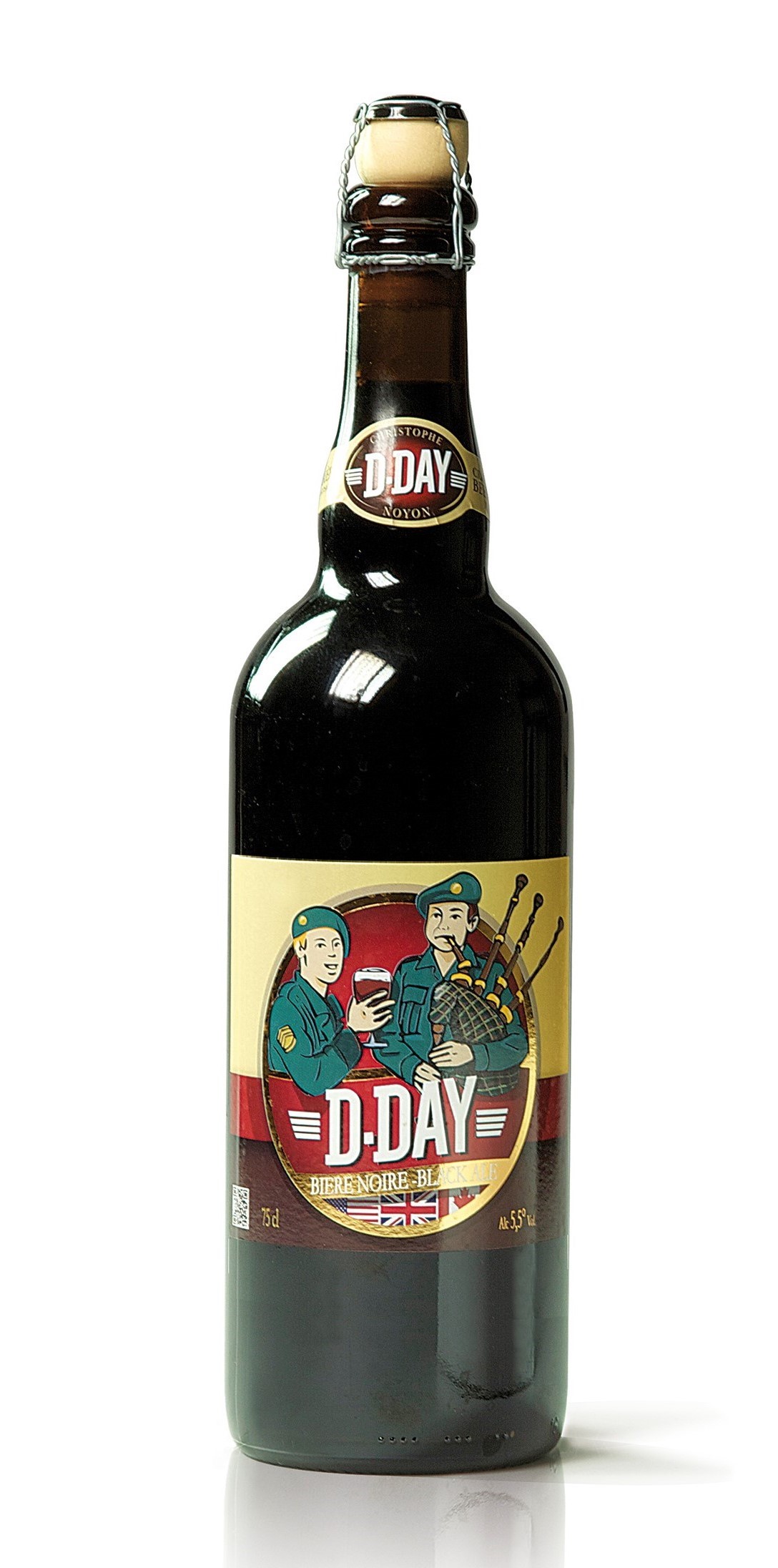 Bière D-Day noire de la brasserie 2 caps