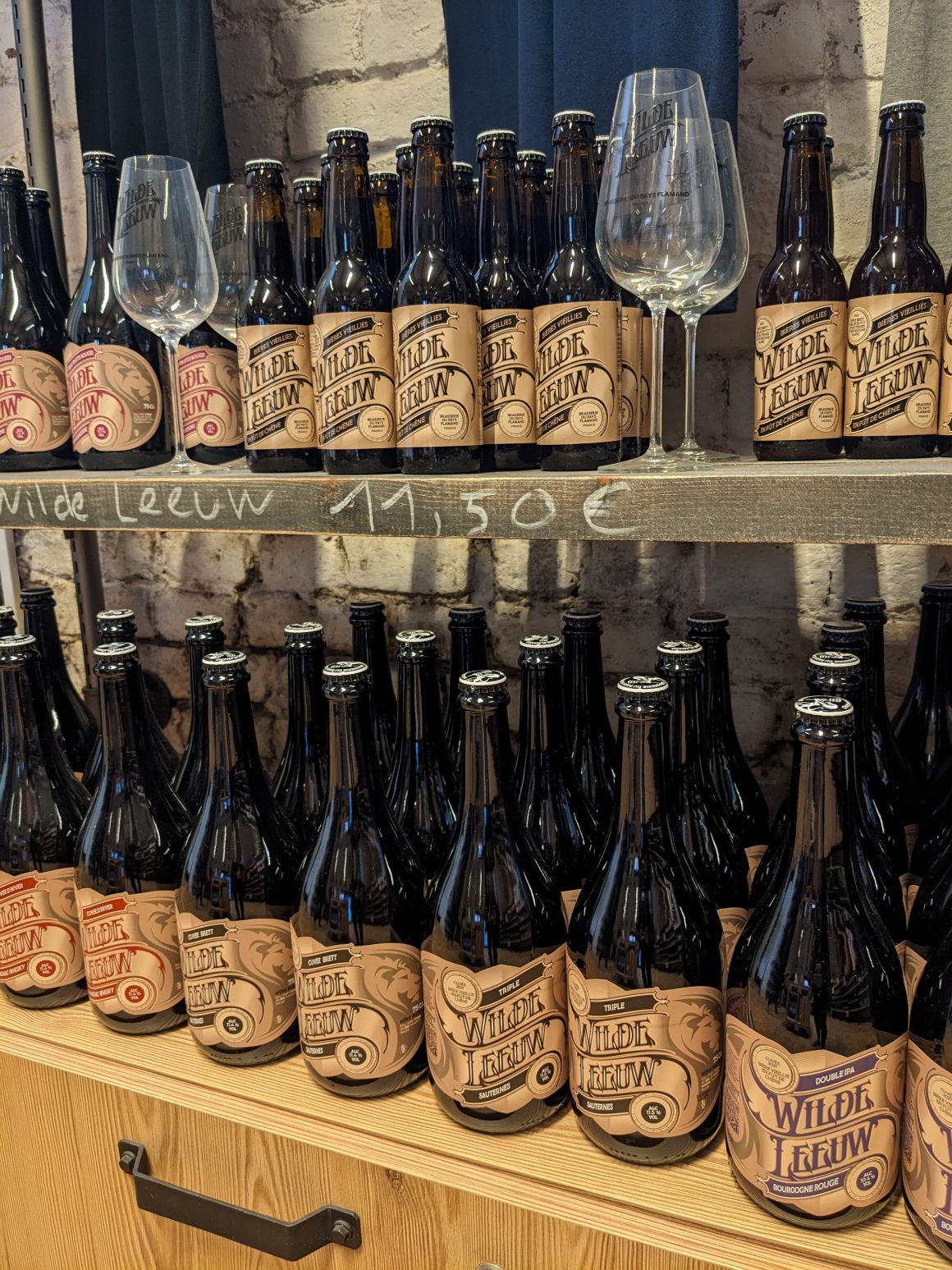 Les bières de la gamme Wilde Leuuw produites sur place
