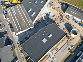 Photo du chantier de redéploiement de la brasserie Saint-Feuillien